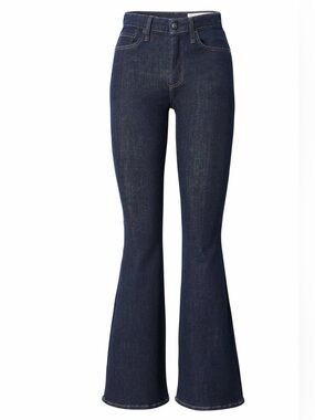 rag & bone Dark Blue High-Rise Flare Jeans